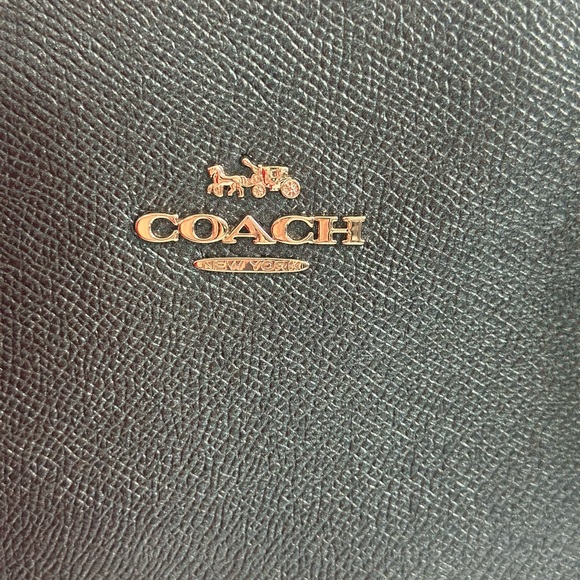 Coach Mini City Zip Tote Teal Metallic Crossgrain Leather - EUC with COA - Picture 10 of 14